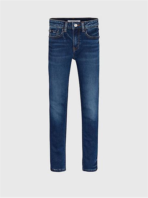 SKINNY DARK BLUE CLEAN CALVIN KLEIN JEANS | IB0IB01714/1BJ